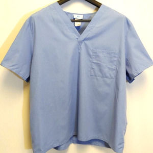 Scrub Shirt Top XL Unisex Medical Blue